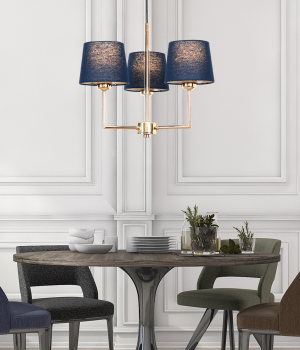 뷰민라 3등 원형패브릭 펜던트조명 인테리어조명 LED식탁등