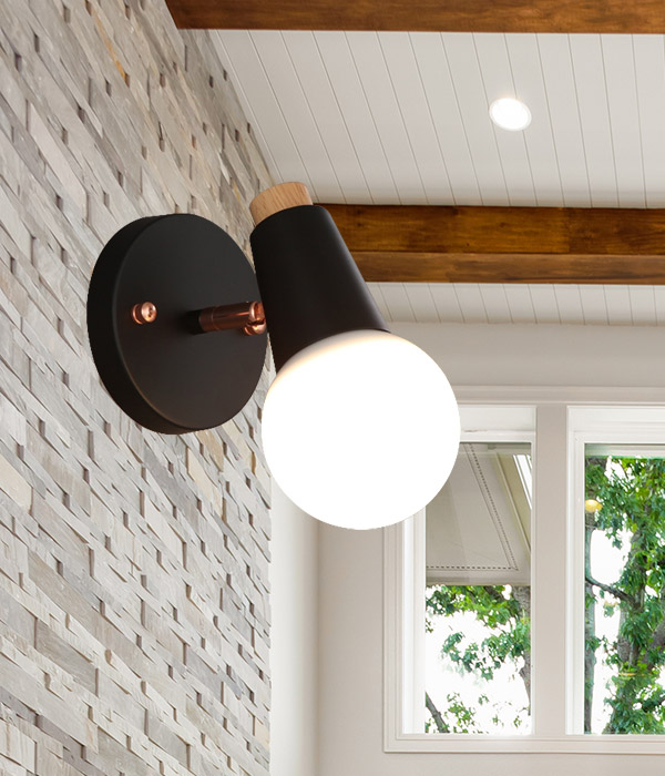 샤샤 인테리어 벽부등 벽무드등 (블랙 화이트)